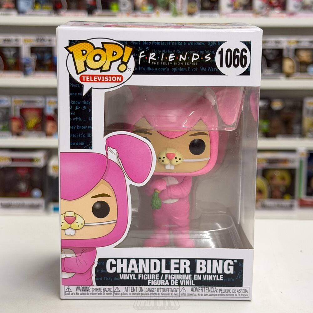 Funko Pop TV Friends Chandler Bing Pink Bunny Suit 1066 Sitcom Toy Vinyl Figure